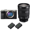 Sony A7CR Plata + FE 24-105mm f/4 G OSS + 2 Sony NP-FZ100-2