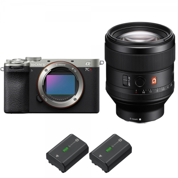 Sony A7CR Silver + FE 85mm f/1.4 GM + 2 Sony NP-FZ100-2
