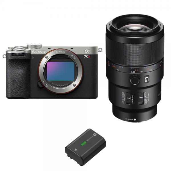Sony A7CR Plata + FE 90mm f/2.8 Macro G OSS + 1 Sony NP-FZ100-2
