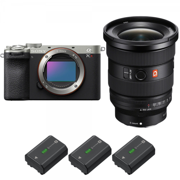 Sony A7CR Plata + FE 16-35mm f/2.8 GM II + 3 Sony NP-FZ100-2