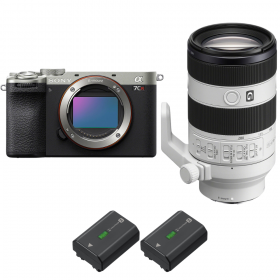 Sony A7CR Silver + FE 70-200mm f/4 Macro G OSS II + 2 Sony NP-FZ100-2