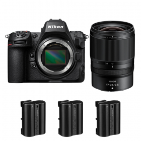 Nikon Z8 + Z 17-28mm f/2.8 + 3 Nikon EN-EL15c-2