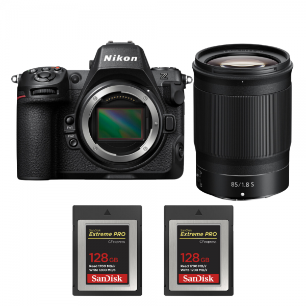 Nikon Z8 + Z 85mm f/1.8 S + 2 SanDisk 128GB Extreme PRO CFexpress Type B-2