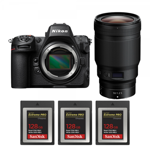 Nikon Z8 + Z 50mm f/1.2 S + 3 SanDisk 128GB Extreme PRO CFexpress Type B-2