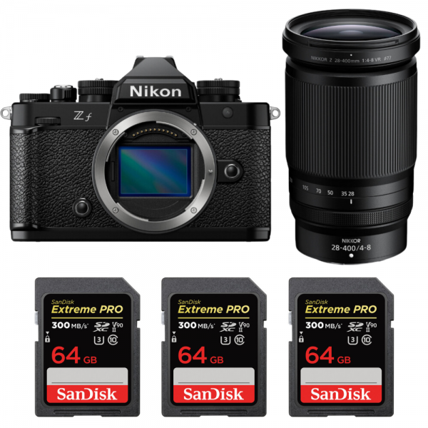 Nikon Zf + 28-400mm f/4-8 VR + 3 SanDisk 64GB Extreme PRO UHS-II SDXC 300 MB/s-1