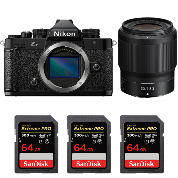 Nikon Zf + 50mm f/1.8 S + 3 SanDisk 64GB Extreme PRO UHS-II SDXC 300 MB/s-1