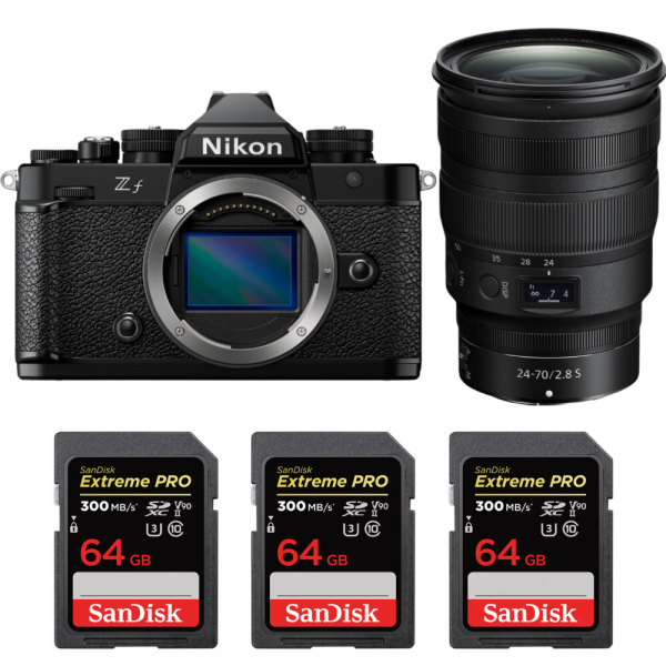 Nikon Zf + 24-70mm f/2.8 S + 3 SanDisk 64GB Extreme PRO UHS-II SDXC 300 MB/s-1