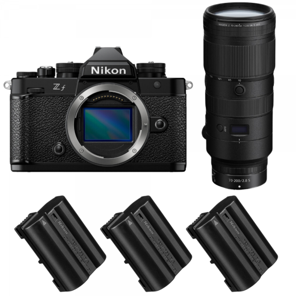 Nikon Zf + 70-200mm f/2.8 VR S + 3 Nikon EN-EL15C-1