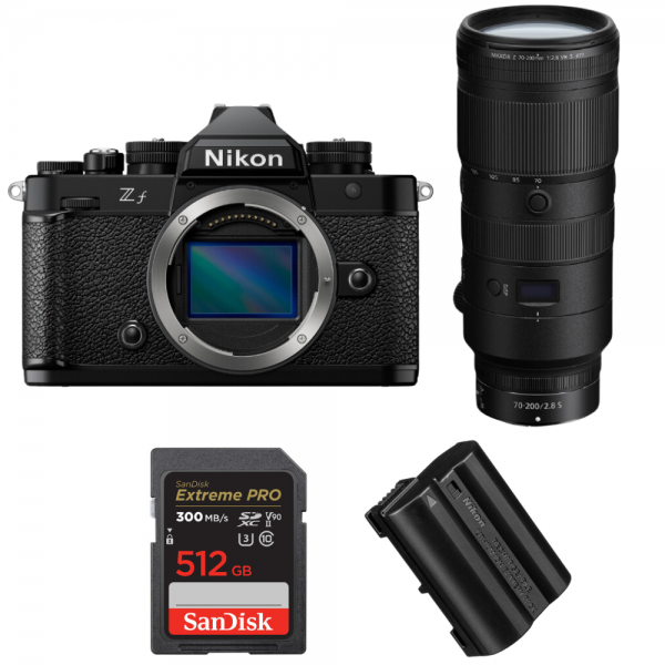 Nikon Zf + 70-200mm f/2.8 VR S + 1 SanDisk 512GB Extreme PRO UHS-II SDXC 300 MB/s + 1 Nikon EN-EL15C-1