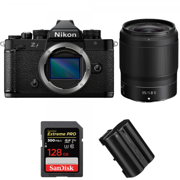 Nikon Zf + 35mm f/1.8 S + 1 SanDisk 128GB Extreme PRO UHS-II SDXC 300 MB/s + 1 Nikon EN-EL15C-1