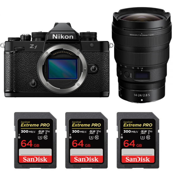 Nikon Zf + 14-24mm f/2.8 S + 3 SanDisk 64GB Extreme PRO UHS-II SDXC 300 MB/s-1