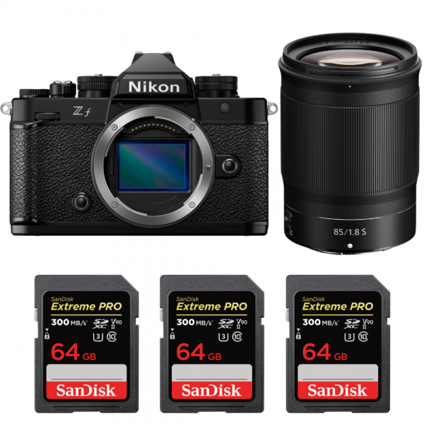 Nikon Zf + 85mm f/1.8 S + 3 SanDisk 64GB Extreme PRO UHS-II SDXC 300 MB/s-1