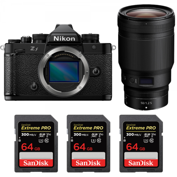 Nikon Zf + 50mm f/1.2 S + 3 SanDisk 64GB Extreme PRO UHS-II SDXC 300 MB/s-1