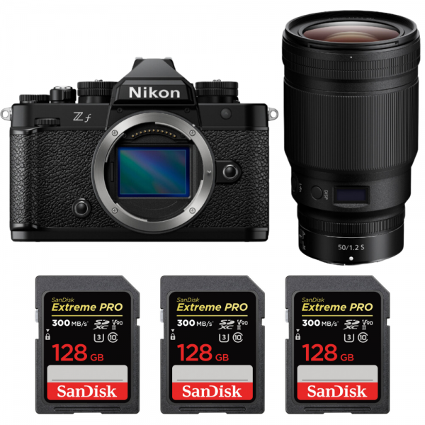 Nikon Zf + 50mm f/1.2 S + 3 SanDisk 128GB Extreme PRO UHS-II SDXC 300 MB/s-1