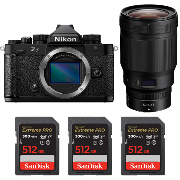 Nikon Zf + 50mm f/1.2 S + 3 SanDisk 512GB Extreme PRO UHS-II SDXC 300 MB/s-1