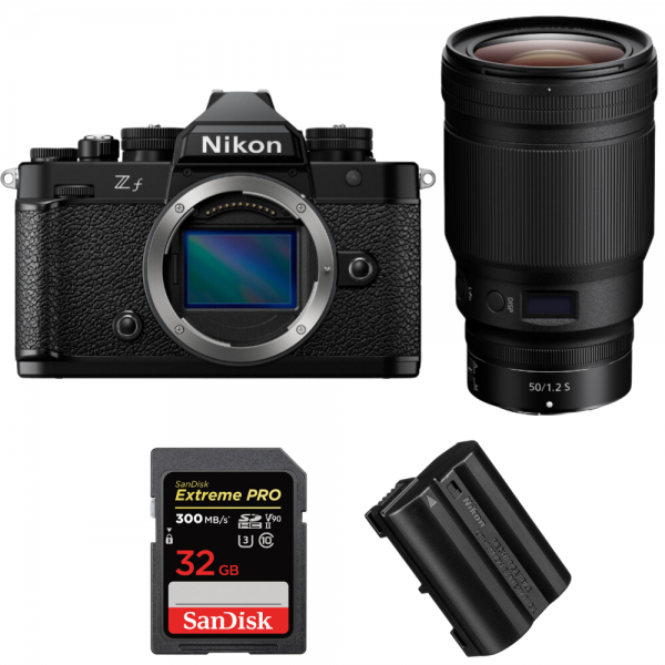 Nikon Zf + 50mm f/1.2 S + 1 SanDisk 32GB Extreme PRO UHS-II SDXC 300 MB/s + 1 Nikon EN-EL15C-1