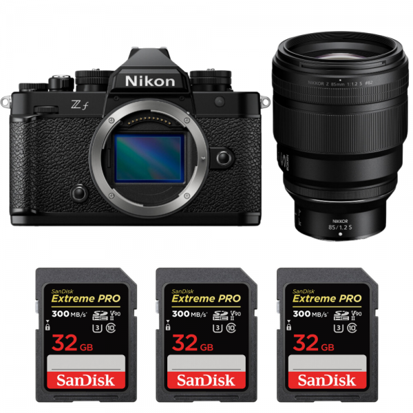 Nikon Zf + 85mm f/1.2 S + 3 SanDisk 32GB Extreme PRO UHS-II SDXC 300 MB/s-1