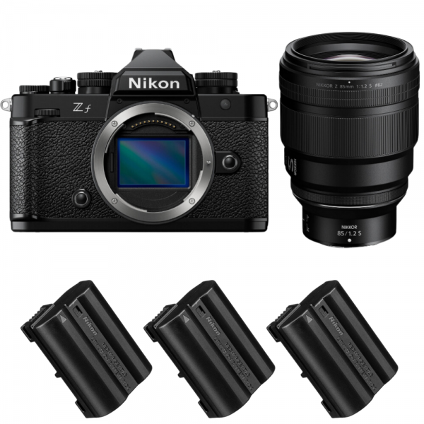 Nikon Zf + 85mm f/1.2 S + 3 Nikon EN-EL15C-1