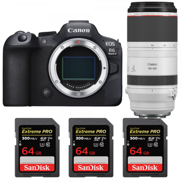 Canon EOS R6 Mark II + RF 100-500 mm f/4,5-7,1 L IS USM + 3 SanDisk 64GB Extreme PRO UHS-II SDXC 300 MB/s-1