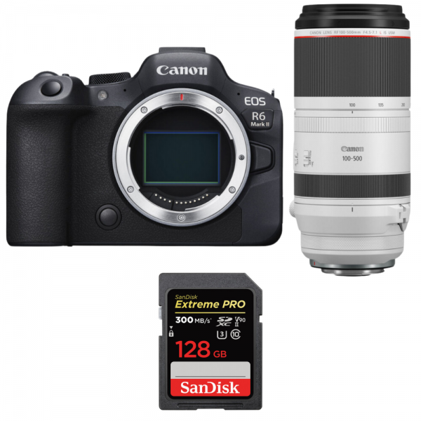 Canon EOS R6 Mark II + RF 100-500 mm f/4,5-7,1 L IS USM + 1 SanDisk 128GB Extreme PRO UHS-II SDXC 300 MB/s-1