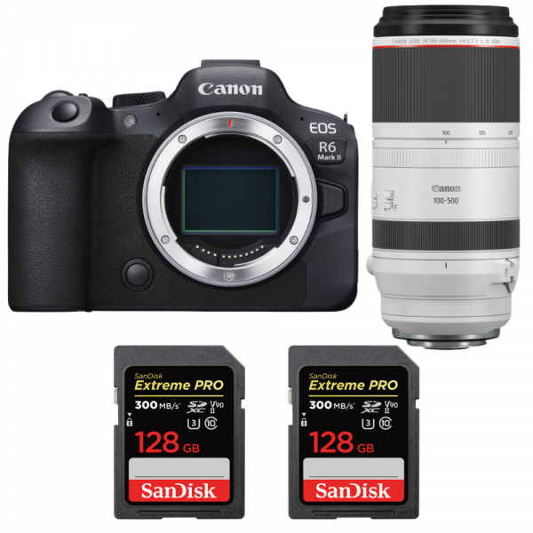 Canon EOS R6 Mark II + RF 100-500 mm f/4,5-7,1 L IS USM + 2 SanDisk 128GB Extreme PRO UHS-II SDXC 300 MB/s-1