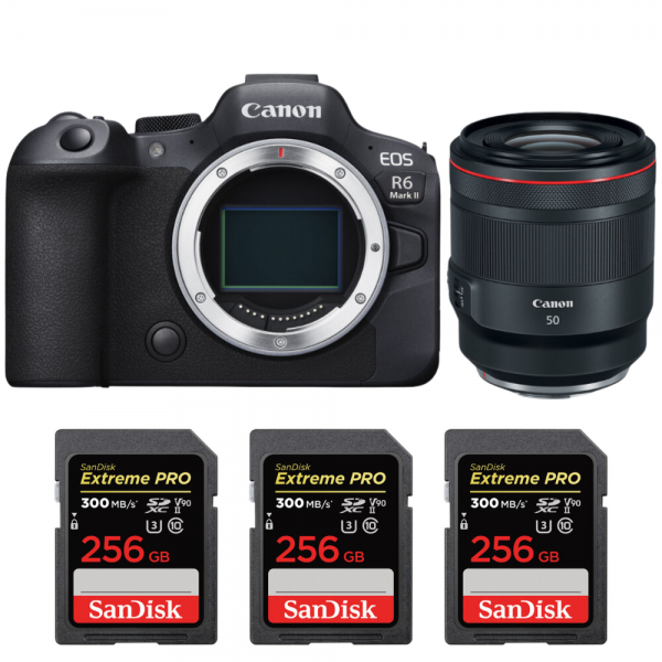 Canon EOS R6 Mark II + RF 50mm f/1.2 L USM + 3 SanDisk 256GB Extreme PRO UHS-II SDXC 300 MB/s-1