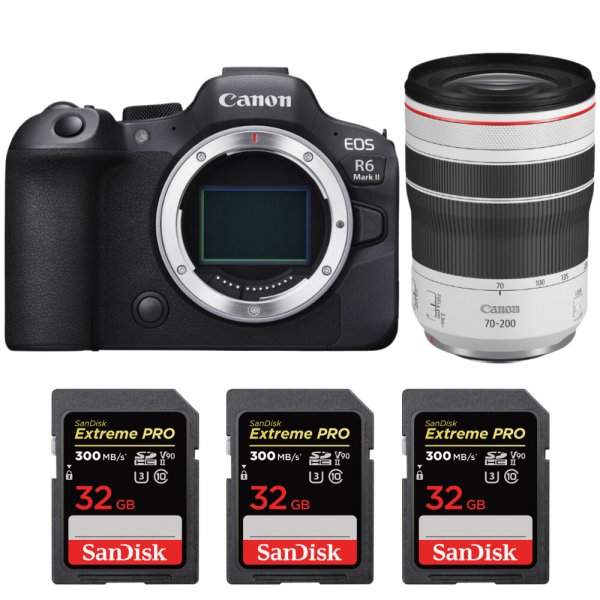 Canon EOS R6 Mark II + RF 70-200mm f/4 L IS USM + 3 SanDisk 32GB Extreme PRO UHS-II SDXC 300 MB/s-1