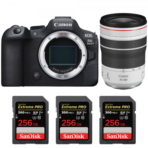 Canon EOS R6 Mark II + RF 70-200mm f/4 L IS USM + 3 SanDisk 256GB Extreme PRO UHS-II SDXC 300 MB/s-1