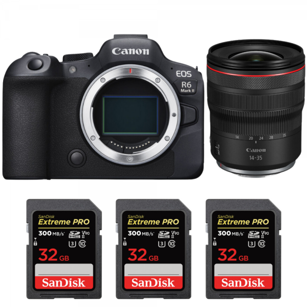 Canon EOS R6 Mark II + RF 14-35mm f/4 L IS USM + 3 SanDisk 32GB Extreme PRO UHS-II SDXC 300 MB/s-1