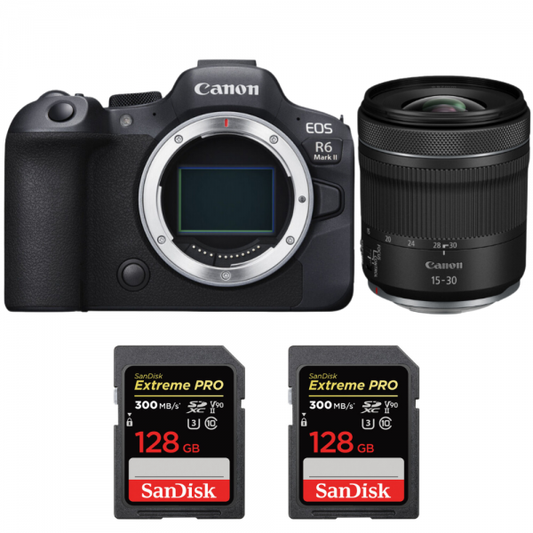 Canon EOS R6 Mark II + RF 15-30 mm f/4,5-6,3 IS STM + 2 SanDisk 128GB Extreme PRO UHS-II SDXC 300 MB/s-1