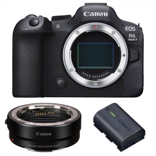 Camara Canon EOS R6 Mark II + EF-EOS R + 1 Camara Canon LP-E6NH-1