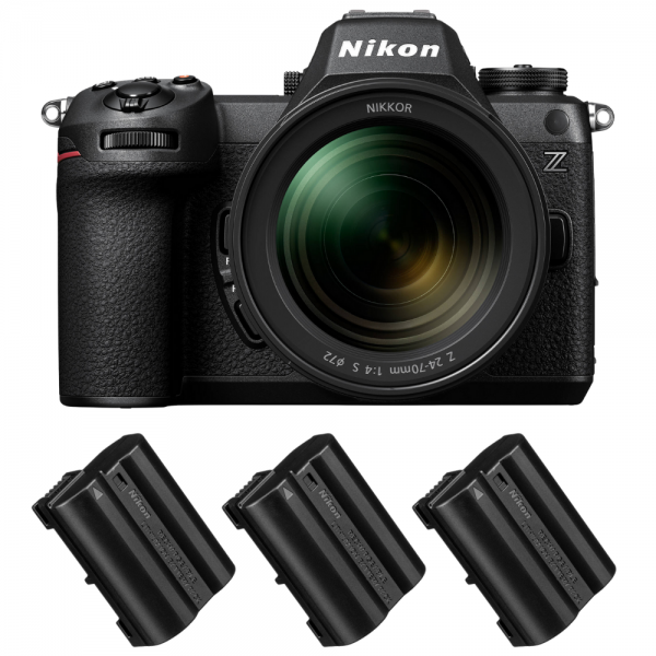 Nikon Z6 III + Z 24-70mm f/4 S + 3 Nikon EN-EL15c-1