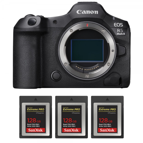 Canon EOS R5 Mark II + 3 SanDisk 128GB Extreme PRO CFexpress Type B-1