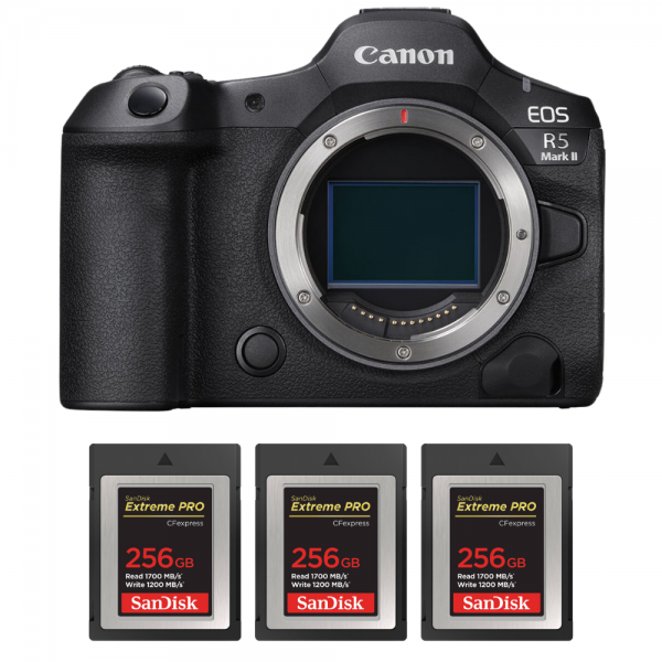 Canon EOS R5 Mark II + 3 SanDisk 256GB Extreme PRO CFexpress Type B-1