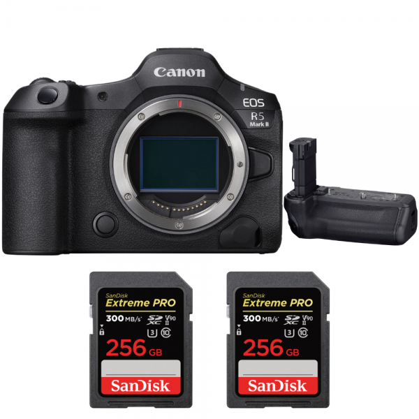 Canon EOS R5 Mark II + Canon BG-R20 + 2 SanDisk 256GB Extreme PRO UHS-II SDXC 300 MB/s-1