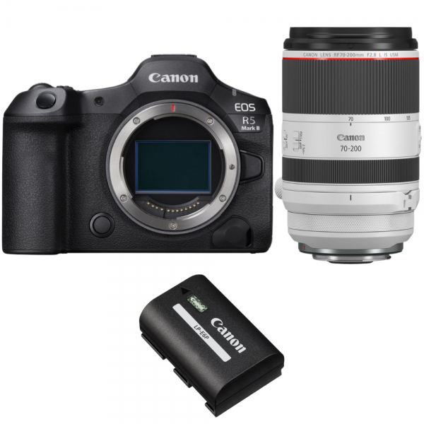 Canon EOS R5 Mark II + RF 70-200mm f/2.8 L IS USM + 1 Canon LP-E6P-1