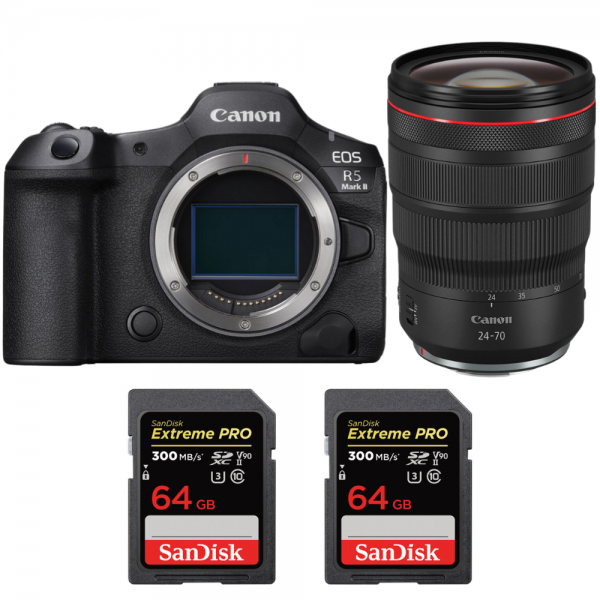 Canon EOS R5 Mark II + RF 24-70mm f/2.8 L IS USM + 2 SanDisk 64GB Extreme PRO UHS-II SDXC 300 MB/s-1