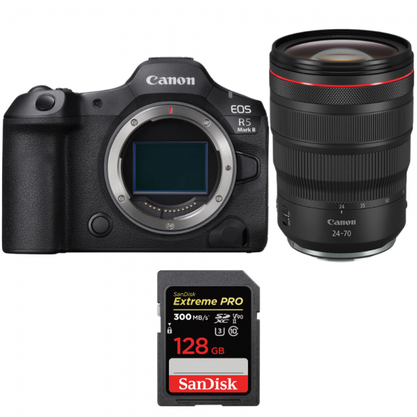 Canon EOS R5 Mark II + RF 24-70mm f/2.8 L IS USM + 1 SanDisk 128GB Extreme PRO UHS-II SDXC 300 MB/s-1
