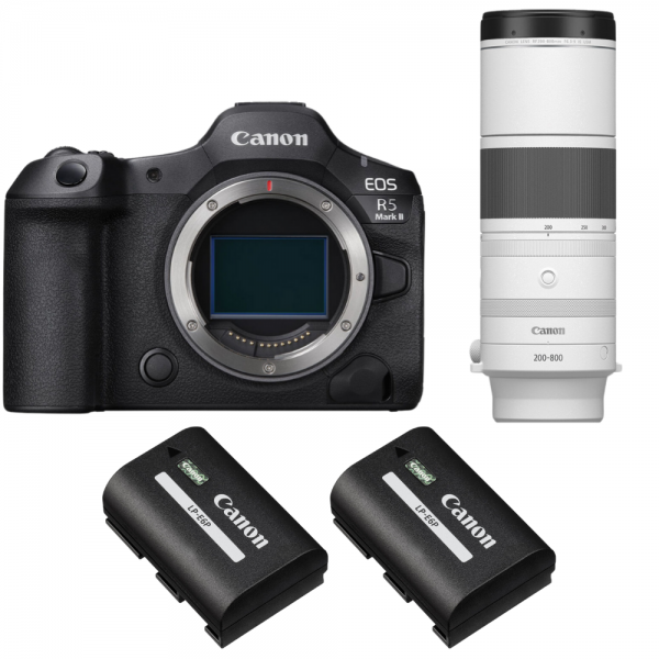Canon EOS R5 Mark II + RF 200-800mm f/6.3-9 IS USM + 2 Canon LP-E6P-1