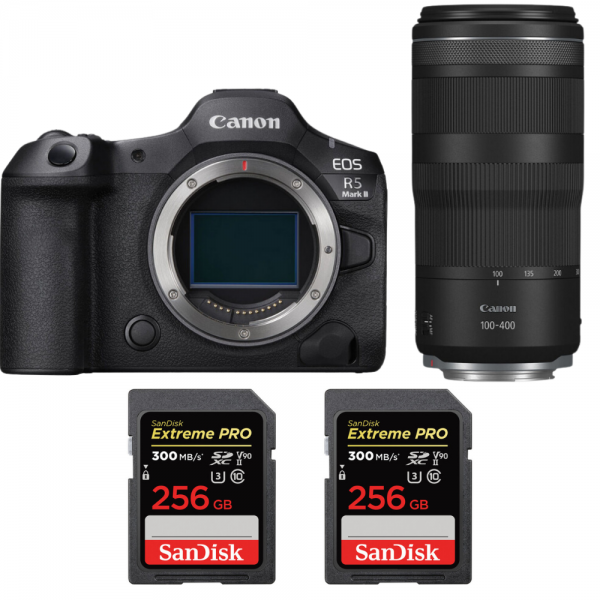 Canon EOS R5 Mark II + RF 100-400mm f/5.6-8 IS USM + 2 SanDisk 256GB Extreme PRO UHS-II SDXC 300 MB/s-1