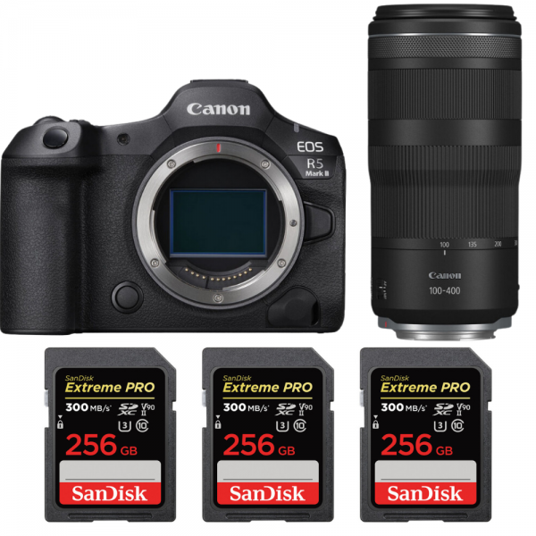 Canon EOS R5 Mark II + RF 100-400mm f/5.6-8 IS USM + 3 SanDisk 256GB Extreme PRO UHS-II SDXC 300 MB/s-1