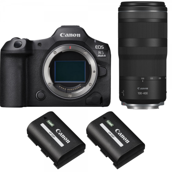 Canon EOS R5 Mark II + RF 100-400mm f/5.6-8 IS USM + 2 Canon LP-E6P-1