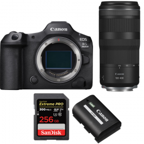 Canon EOS R5 Mark II + RF 100-400mm f/5.6-8 IS USM + 1 SanDisk 256GB Extreme PRO UHS-II SDXC 300 MB/s + 1 Canon LP-E6P-1