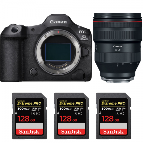 Canon EOS R5 Mark II + RF 28-70mm f/2 L USM + 3 SanDisk 128GB Extreme PRO UHS-II SDXC 300 MB/s-1