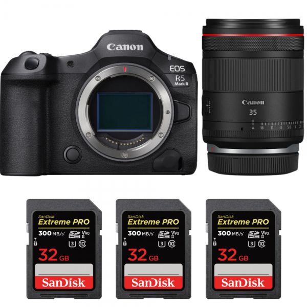 Canon EOS R5 Mark II + RF 35mm f/1.4 L VCM + 3 SanDisk 32GB Extreme PRO UHS-II SDXC 300 MB/s-1
