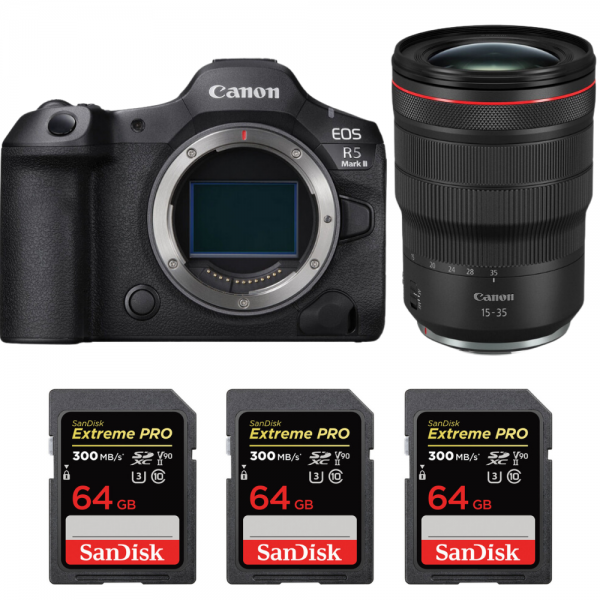 Canon EOS R5 Mark II + RF 15-35mm f/2.8 L IS USM + 3 SanDisk 64GB Extreme PRO UHS-II SDXC 300 MB/s-1
