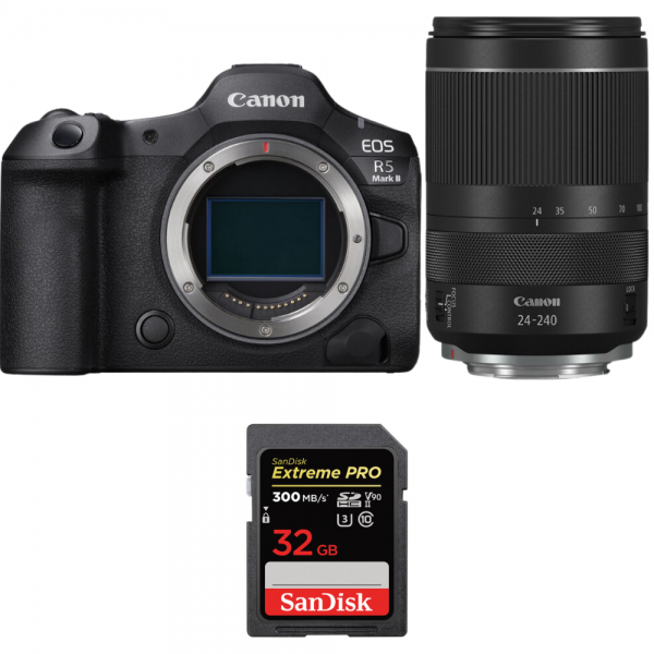 Canon EOS R5 Mark II + RF 24-240mm f/4-6.3 IS USM + 1 SanDisk 32GB Extreme PRO UHS-II SDXC 300 MB/s-1