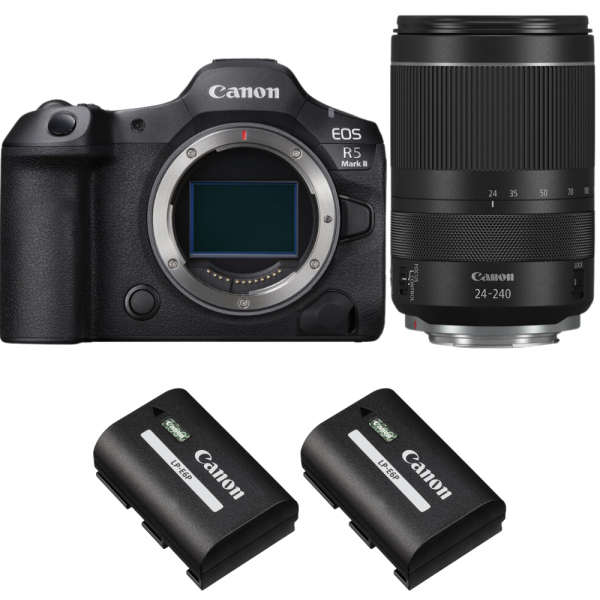 Canon EOS R5 Mark II + RF 24-240mm f/4-6.3 IS USM + 2 Canon LP-E6P-1