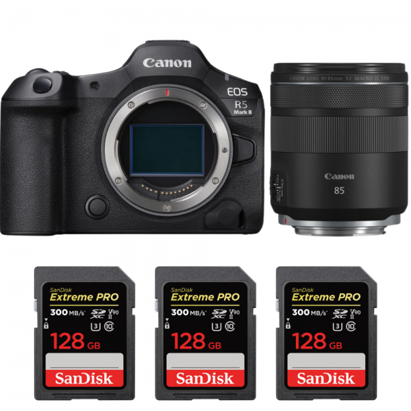 Canon EOS R5 Mark II + RF 85mm f/2 Macro IS STM + 3 SanDisk 128GB Extreme PRO UHS-II SDXC 300 MB/s-1