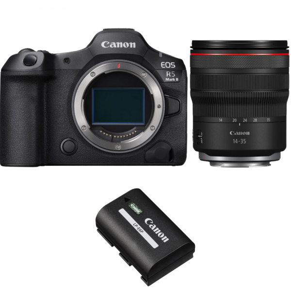 Canon EOS R5 Mark II + RF 14-35mm f/4 L IS USM + 1 Canon LP-E6P-1